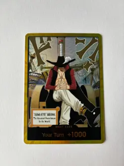 DON!! Card (Dracule Mihawk) (Gold) The Azure Sea's Seven Foil, One Piece - Image 1