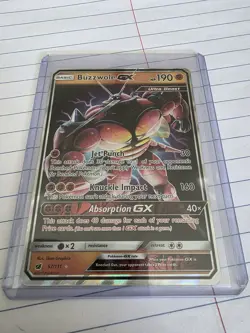 Buzzwole GX 57/111 Sm-Crimson Invasion Holo Card Near Mint/ Mint Condition - Image 1