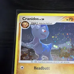 Cranidos DP07 Holofoil Diamond and Pearl Promo NM Pokemon Card GALAXY SWIRL 🍭 - Image 5