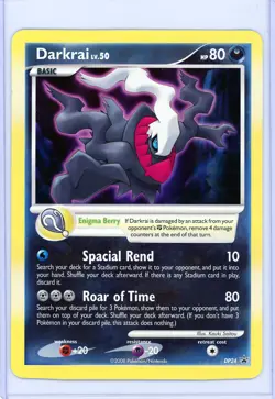 💥 Pokemon 2008 Card JUMBO Darkrai LV.50 Black Star Promo Holo DP24 - Image 1