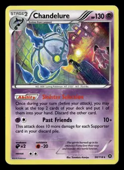 Chandelure 50/114 Rare Holo Steam Siege Pokemon Card - Image 2
