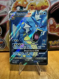 Pokemon TCG Gyarados GX Full Art Ultra Rare Card 101/111 Crimson Invasion - Image 1