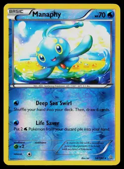 Pokemon Card Primal Clash Manaphy 56/160 Rare Reverse Holo - Image 1