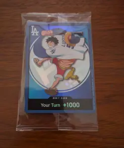 2026 ONE PIECE LOS ANGELES DODGERS MONKEY D LUFFY DON CARD PROMO 7/2 NEW SEALED - Image 3