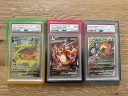 Pokemon Charizard 3 Card Lot SWSH 260 261 262 PSA MINT 9 GUARDS INCLUDED - Image 1