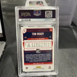 2018 Panini Donruss #183 Tom Brady PSA 10 GOAT New England Patriots - Image 2