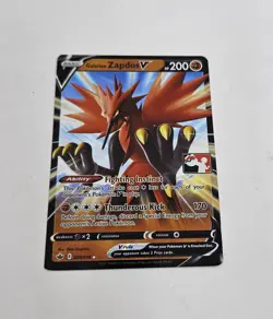 Pokemon Galarian Zapdos V PRIZE PACK Full Art Chilling Reign 080/198 - Image 1