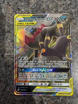 Pokemon TCG Umbreon & Darkrai GX Card Unified Minds Ultra Rare 125/236 - Image 1