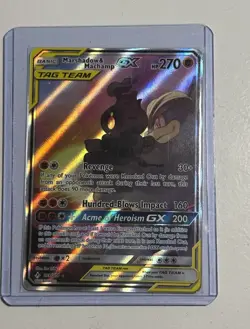Pokemon Marshadow & Machamp GX 199/214 Unbroken Bonds Ultra Rare Full Art Holo - Image 1