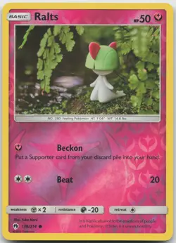 Ralts 139/214 Common Lost Thunder Pokemon Reverse Holo Near Mint - Image 1