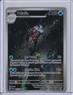 Palafin 225/91 Paldean Fates Illustration Rare NM Pokemon near mint - Image 1