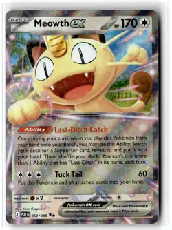 Meowth ex 062/088 Double Rare Perfect Order Pokemon Holo Near Mint - Image 1