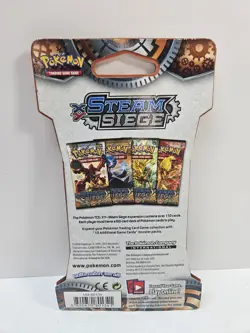 New Pokemon XY Steam Siege SLEEVED Booster Pack 10 Cards - Image 2