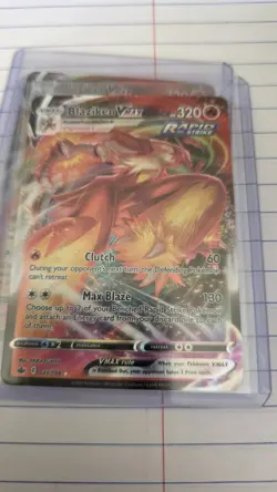 Pokemon TCG Blaziken VMAX Holo Card Sword & Shield Chilling Reign 021/198 NM/M - Image 1