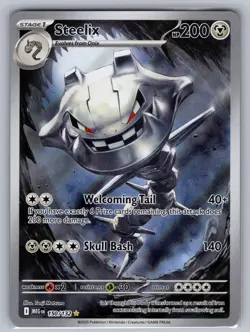 Steelix 150/132 Illustration Rare Mega Evolution Pokemon Holo Near Mint - Image 1