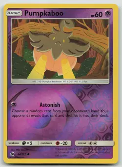 Pokemon Pumpkaboo 44/111 Crimson Invasion Common Reverse Holo NM - Image 1