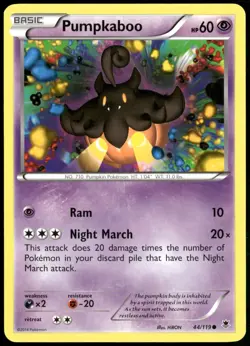 Pumpkaboo 44/119 Phantom Forces Pokemon Card 2014 Near Mint - Image 1