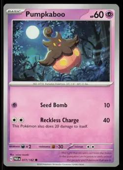 Pumpkaboo 077/182 Common Paradox Rift Pokemon Near Mint - Image 1