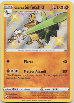 Galarian Sirfetch'd SV064/SV122 Shining Fates Shiny Vault Pokemon Holo NM - Image 1