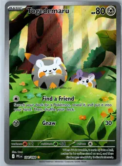 Togedemaru Phantasmal Flames 104/094 Illustration Rare Holo LP Pokemon Card - Image 1