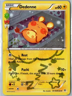 Pokemon Card - Dedenne Generations RC10/RC32 Uncommon Holo Damaged - Image 1