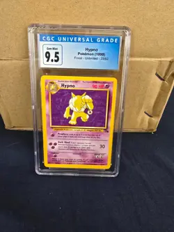 Pokemon TCG CGC 9.5/10 Hypno 23/62 Fossil Rare English 1999 blue label - Image 1
