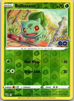 Bulbasaur Common Pokemon GO 001/078 NM - Image 1