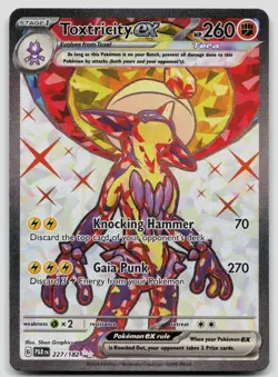 Toxtricity ex 227/182 Paradox Rift Pokemon NM - Image 1