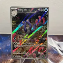 Wugtrio 224/091 Illustration Rare Paldean Fates Pokemon Holo - Image 1