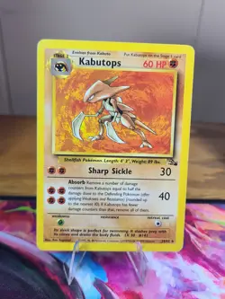 Kabutops 24/62 Fossil Set - Rare Non Holo Unlimited - WoTC Pokemon 1999 LP - Image 1