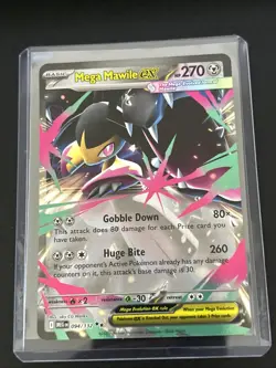 Mega Mawile EX Full Art Holo Double Rare Pokemon Card 094/132 Me01 270HP English - Image 1