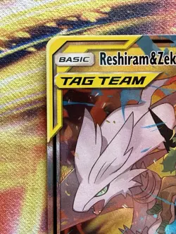 Reshiram & Zekrom GX Cosmic Eclipse Ultra Rare 157 Pokemon Sun and Moon Tag Team - Image 3