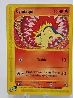 Pokemon Cyndaquil 105/165 Expedition Base Set Card Regular Common NM - Image 1