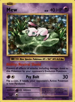 Mew 53/108 Holo Rare Evolutions Pokemon Near Mint - Image 1