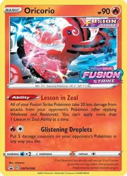 Pokemon Sword & Shield Promo Holo Oricorio (Prerelease) SWSH168 Holo P NM - Image 2