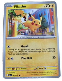 Pokemon TCG Paldea Evolved Pikachu 062/193 Trading Card (V - Image 1