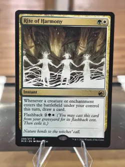 MTG Innistrad Midnight Hunt R Rite of Harmony #236 Free Shipping! - Image 1