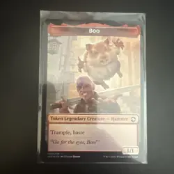 Boo Token MTG FOIL Adventures in Forgotten Realms Commander Token Magic Card x1 - Image 1