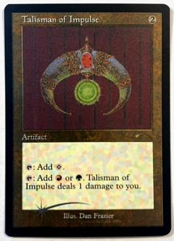 MTG Talisman of Impulse *RETRO FRAME FOIL ETCHED* Secret Lair Drop 1055 NM - Image 1