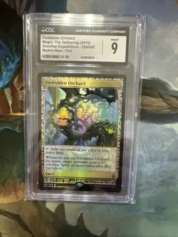 Forbidden Orchard X1 Mtg Foil Zendikar Expeditions Nm/Mint CGC Graded 9 - Image 5