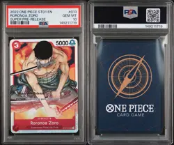 2022 ONE PIECE STARTER DECK ST01 SUPER PRE RELEASE #013 RORONOA ZORO PSA 10 ✅ - Image 3
