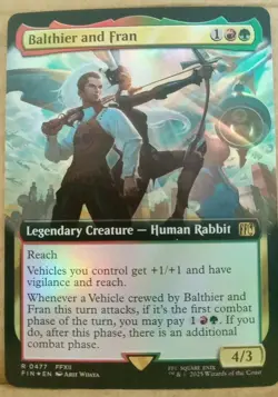 Balthier and Fran (Extended Art) FOIL MTG Final Fantasy MINT PACK FRESH - Image 1
