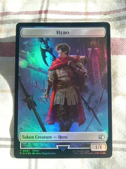 Hero 0007 / Treasure 0023 (Foil) Token MTG Final Fantasy NM - Image 1