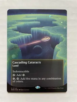MTG Cascading Cataracts BORDERLESS GALAXY FOIL 0140 EOS - Image 1