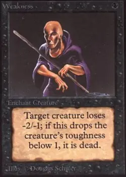 [1x] Weakness Played, English Beta MTG Magic - Image 1