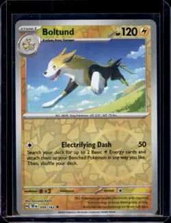 Boltund SV05: Temporal Forces Pokemon 059/162 Reverse Holo NM+ - Image 1