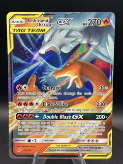 Pokemon Sun and Moon Unbroken Bonds - #20/214 Reshiram & Charizard GX - Image 1