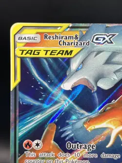 Pokemon Sun and Moon Unbroken Bonds - #20/214 Reshiram & Charizard GX - Image 2