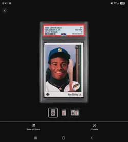 1989 Upper Deck - Star Rookie Ken Griffey Jr #1 (RC) ROOKIE CARD 🔥 - Image 2