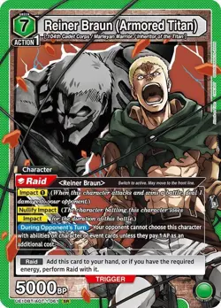 Reiner Braun (Armored Titan) Foil - UE10BT/AOT-1-061 NM - Union Arena - Image 1